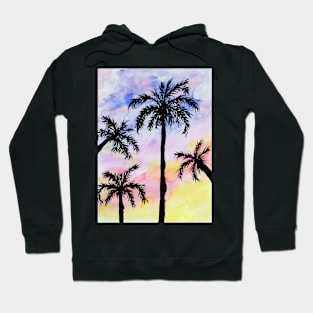 Summer Beach Palm Tress Hoodie